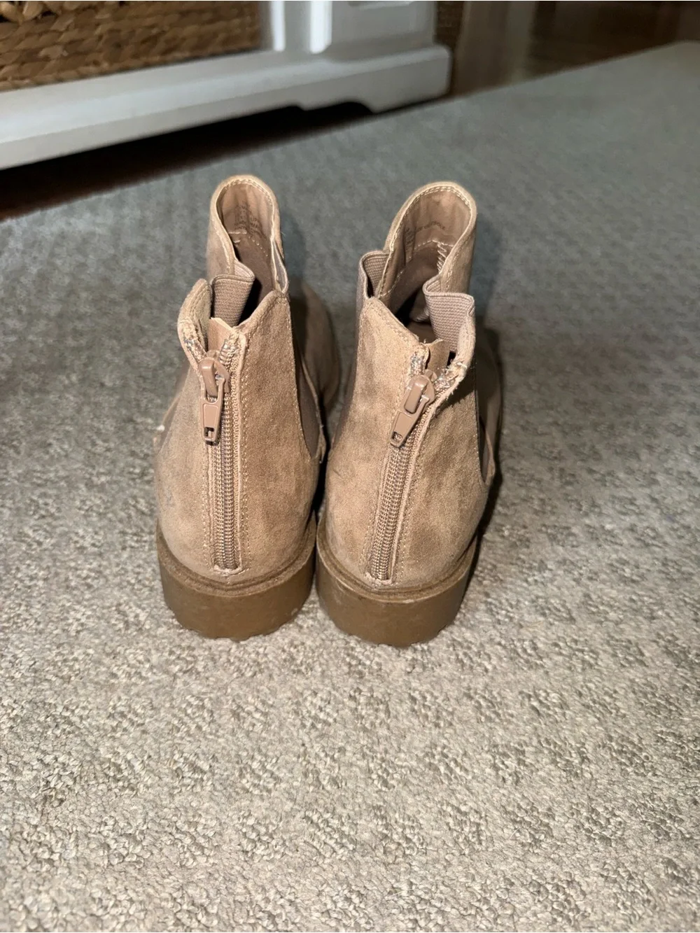 Esprit Tan Suede Chelsea Ankle Boots